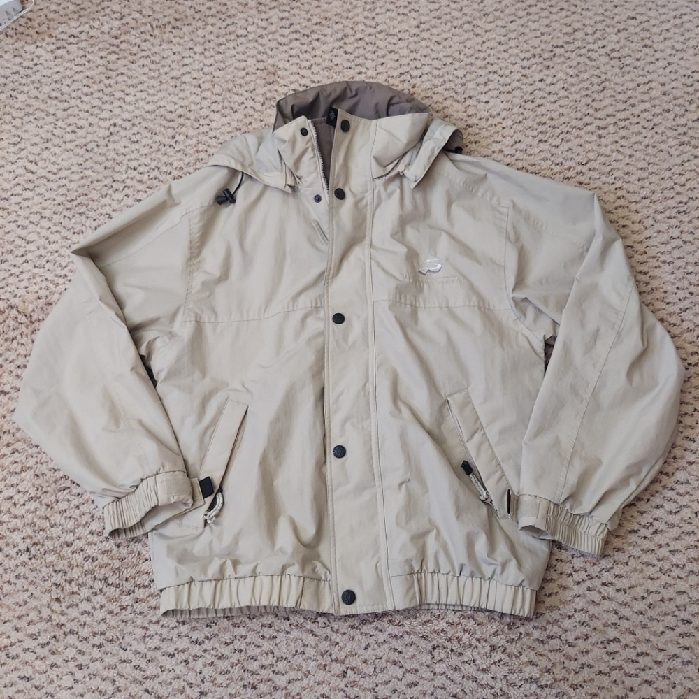 North End Jacket Adult Small All Climate Wear Tan Beige Mens Mild Discoloration